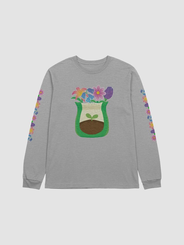 Flowers and Fertilizer - long sleeve tee with flowery sleeves product image (2)