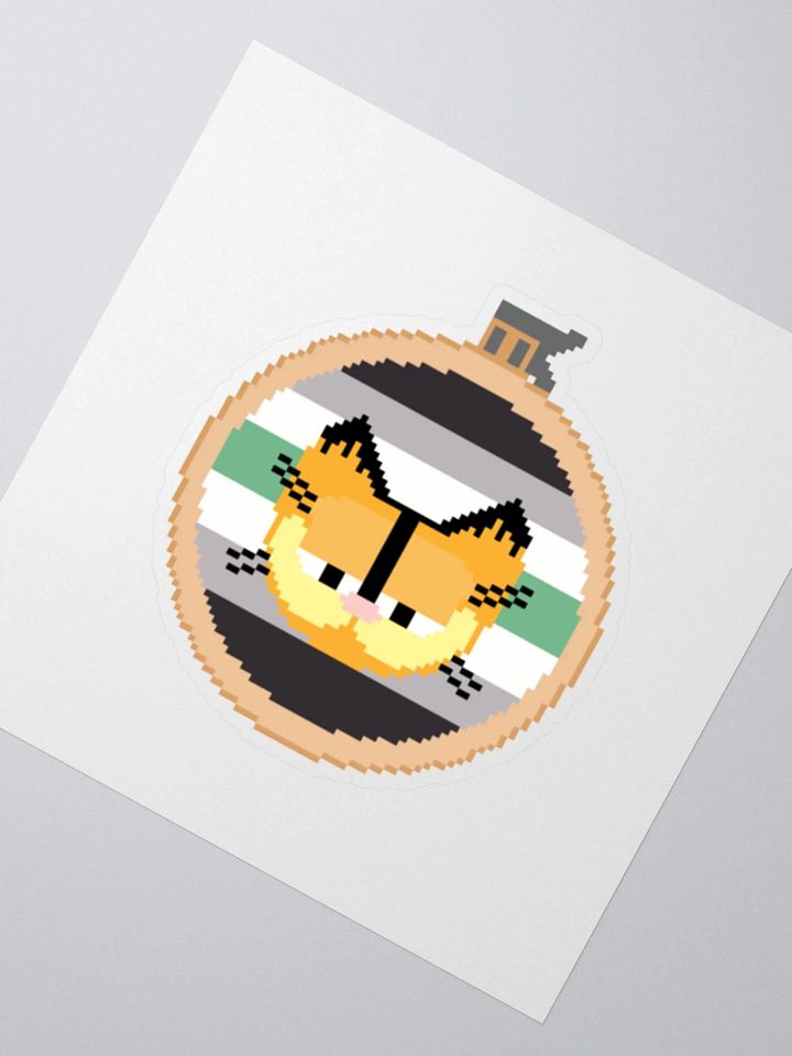 Garfield cross stitch sticker (agender) product image (2)