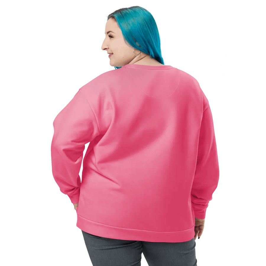Plain Rosy Pink Soft Summer Unisex Recycled Polyester Heavyweight Premium Sweatshirt by Treasure Pie product image (12)