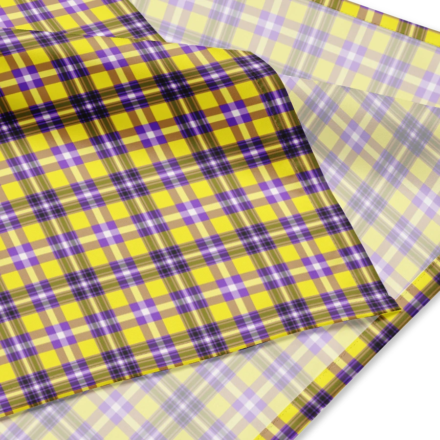 Yellow and Purple Plaid Bandana product image (2)