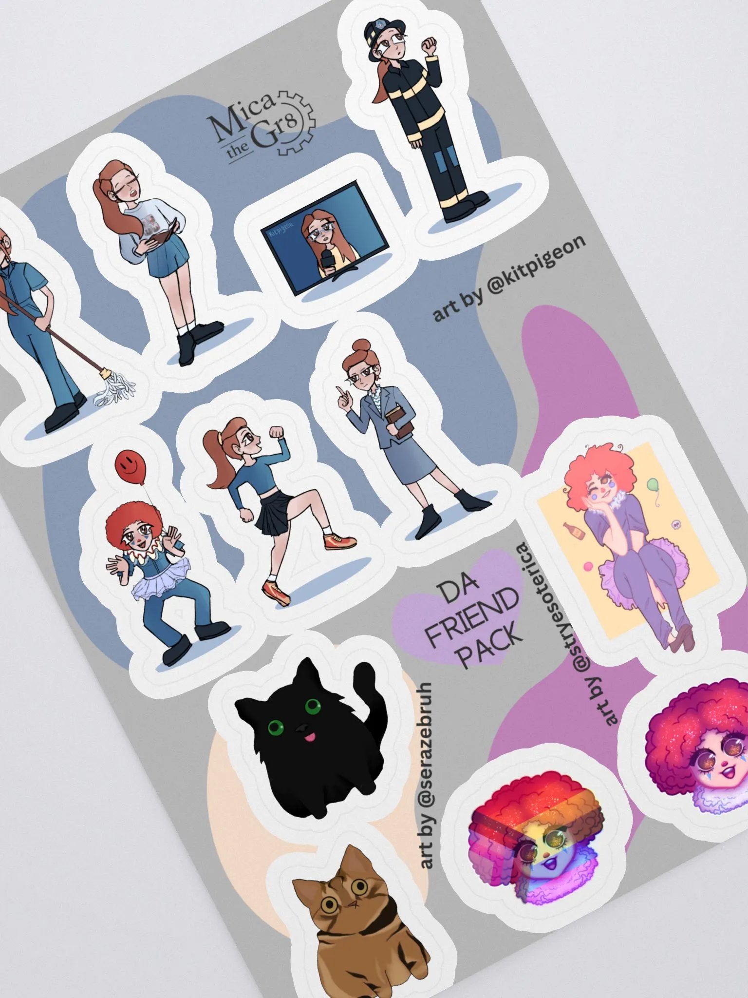 da friend pack sticker sheet product image (2)