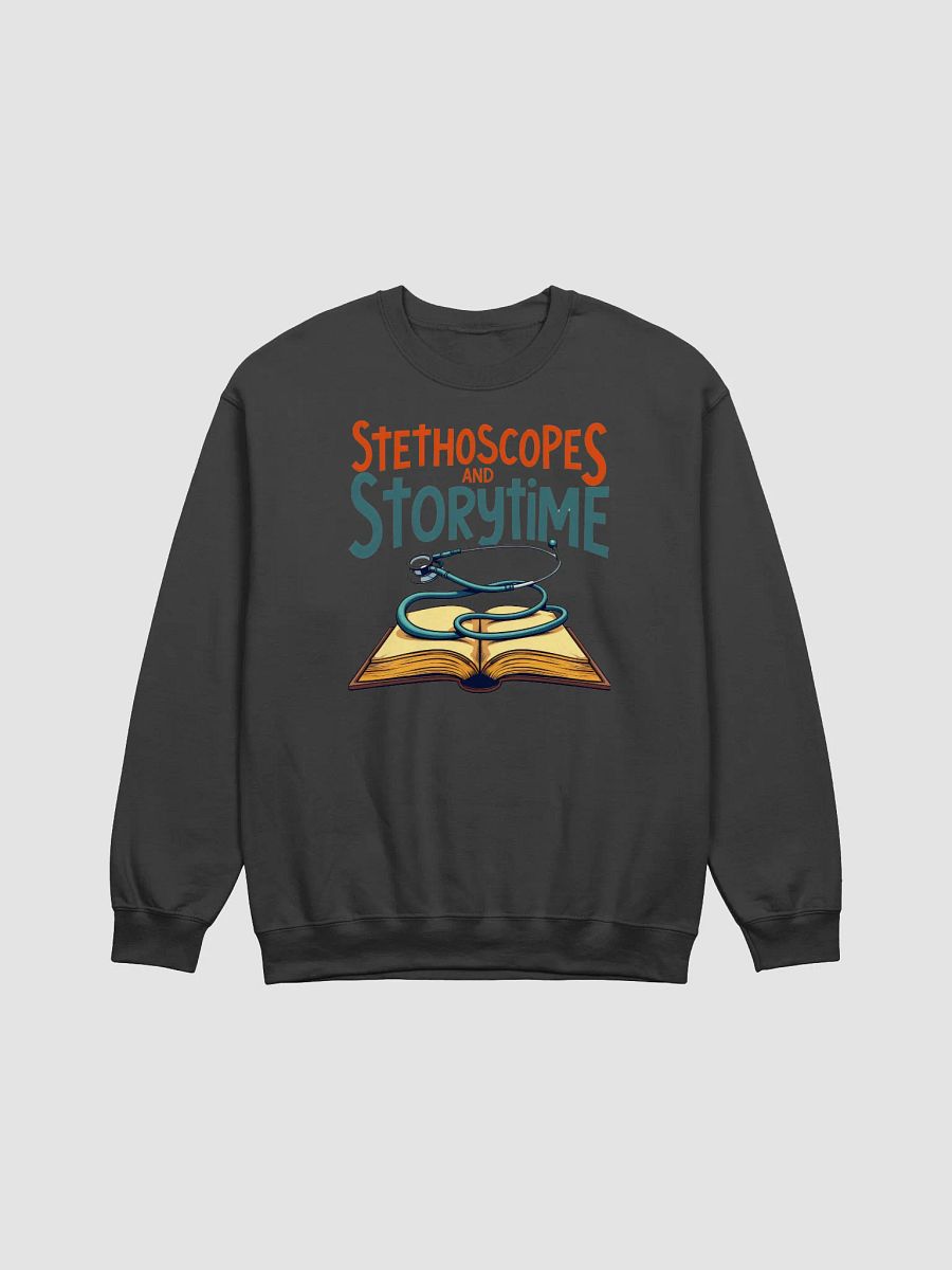 Stethoscope,book, and Storytime Crewneck product image (1)