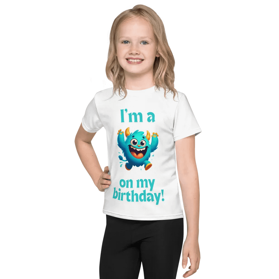 Joyful Birthday Monster Kids T-Shirt product image (1)