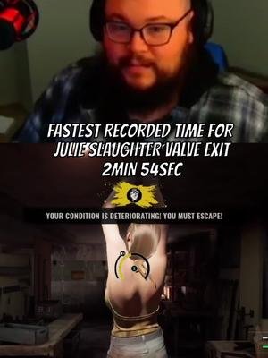 fastest recorded julie escape slaughter valve exit #texaschainsawmassacregame #texaschainsawgame #texaschainsaw #kick #streamer #livestream #livestreamclips