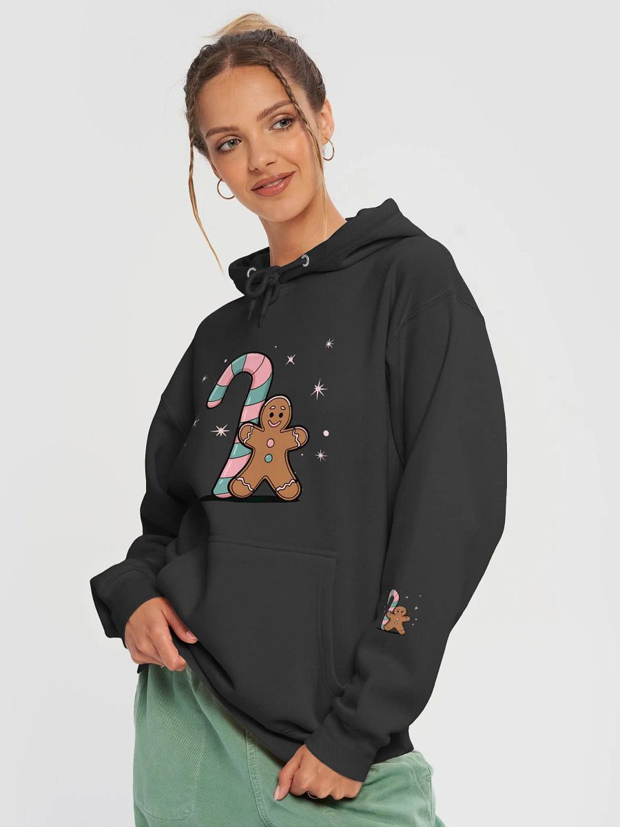 Festive Candy Cane and Gingerbread Man Hoodie product image (14)
