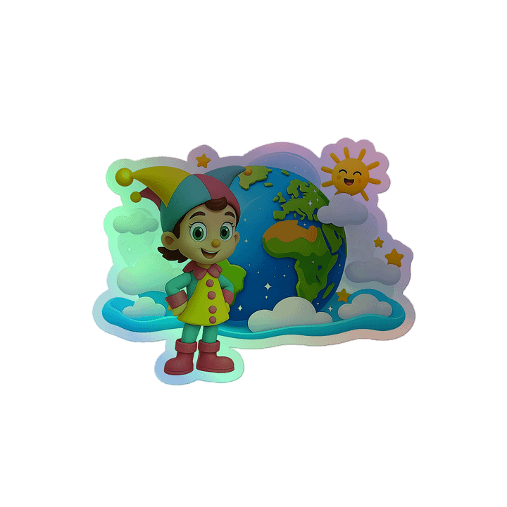 JessyJesty “Glowy” Earth Holographic Sticker Sheet product image (2)