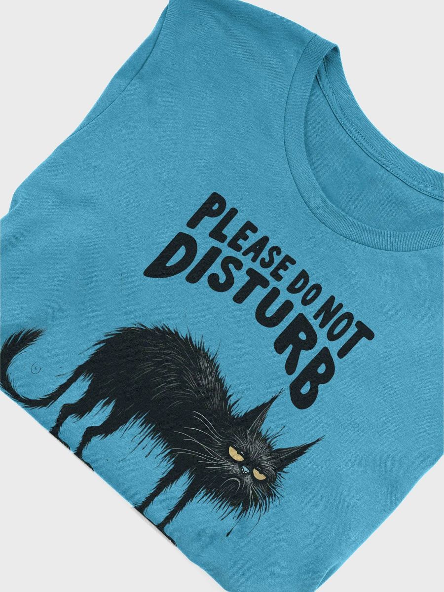 Grumpy Black Cat T-Shirt – Stress Level: Maximum product image (5)