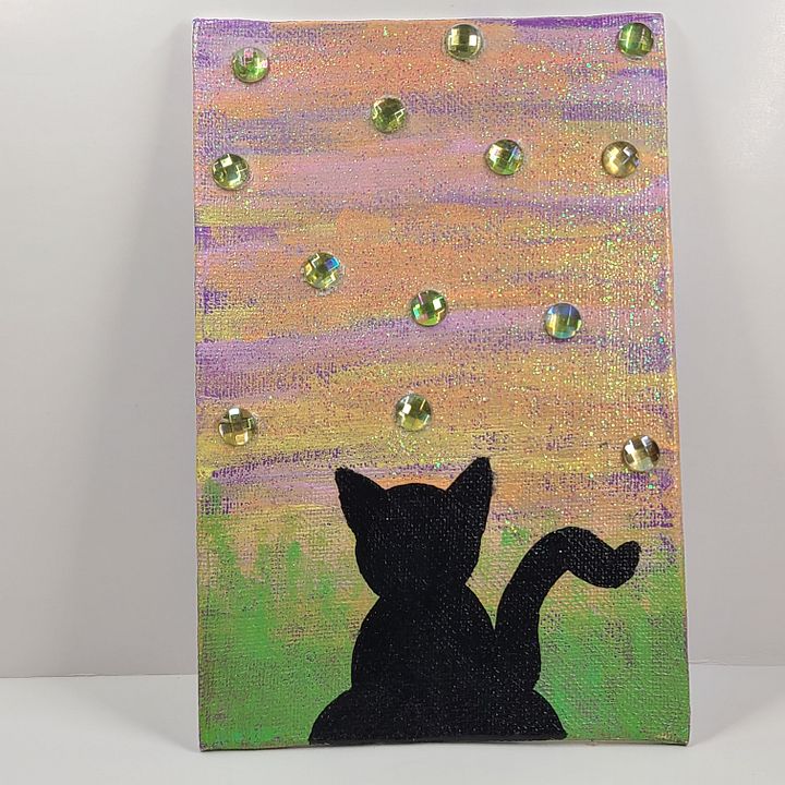 Sunset Biscuit 4x6 painting on canvas product image (1)