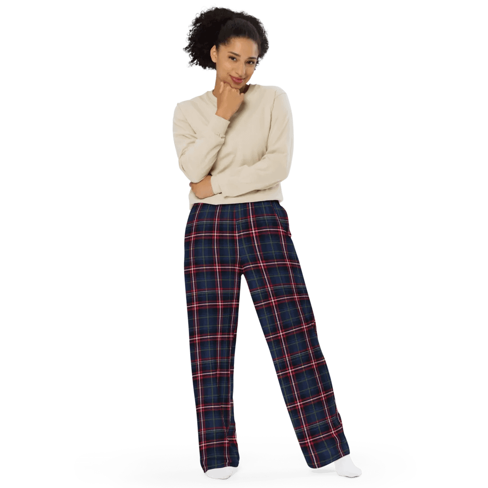 Red/Navy Plaid Unisex Lounge Pants product image (5)
