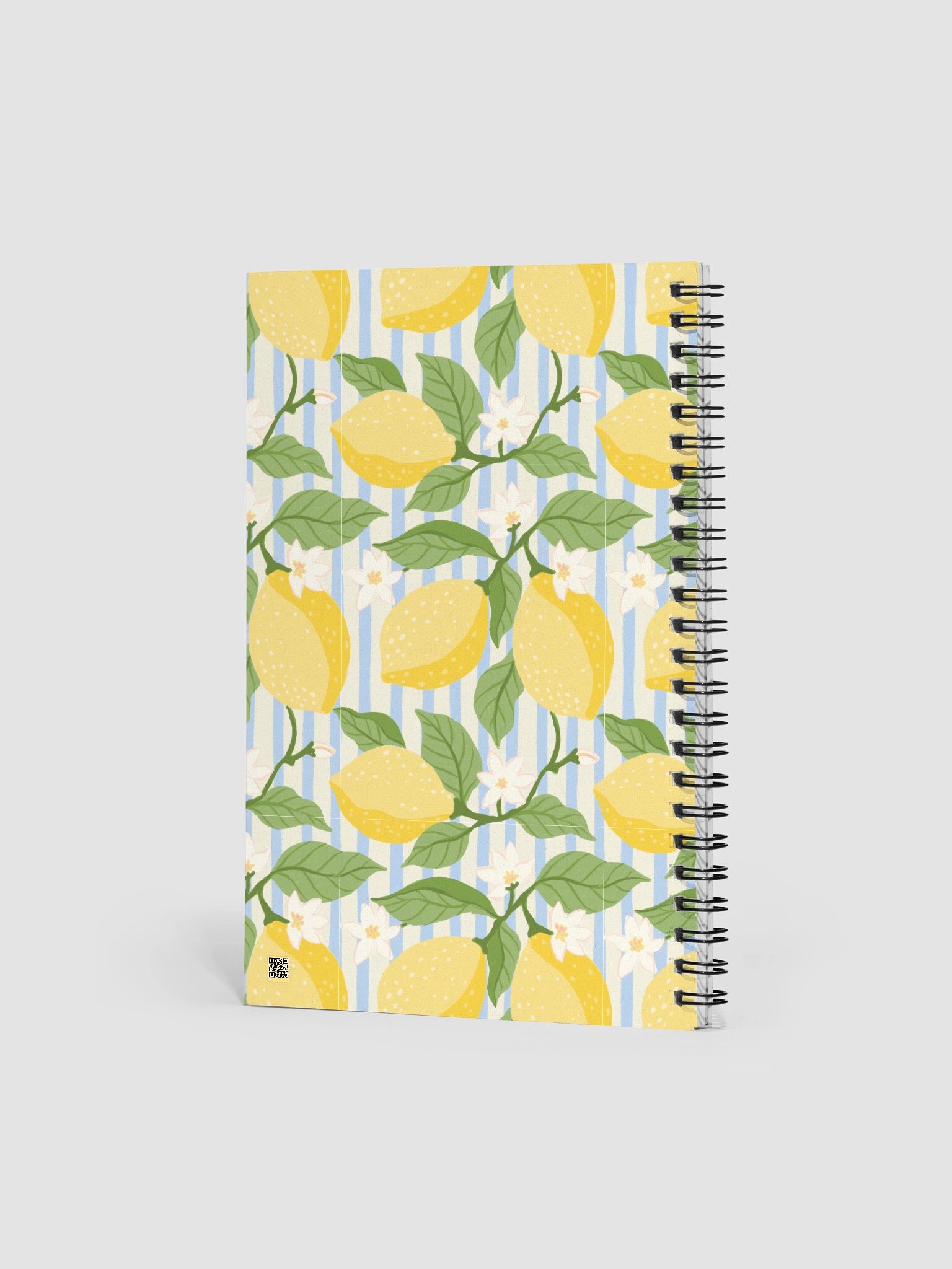 Lemon Sunshine Stripes Spiral Notebook product image (2)