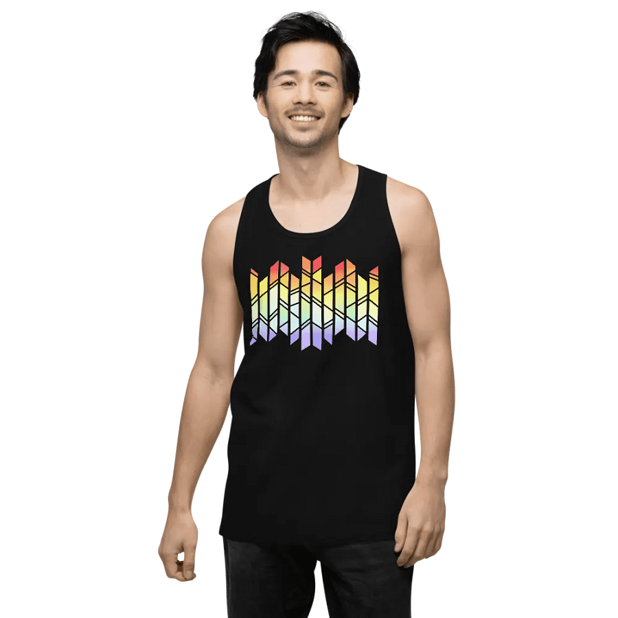 PRISMAGIC STAINED GLASS RAINBOW TANKTOP (BLACK) product image (3)