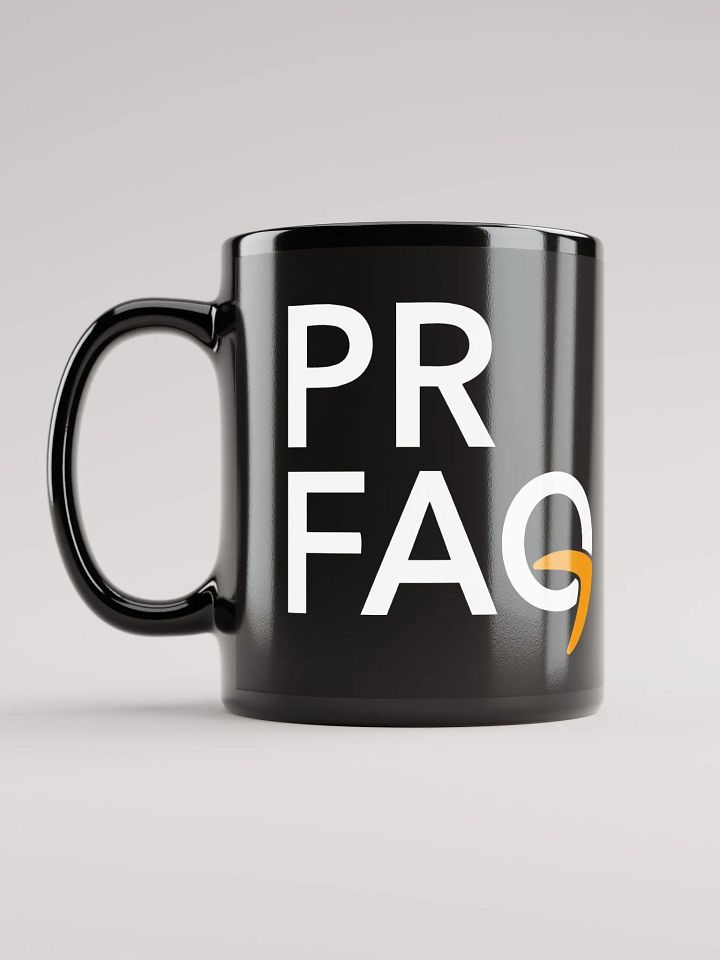 PRFAQ Glossy Black Mug product image (1)