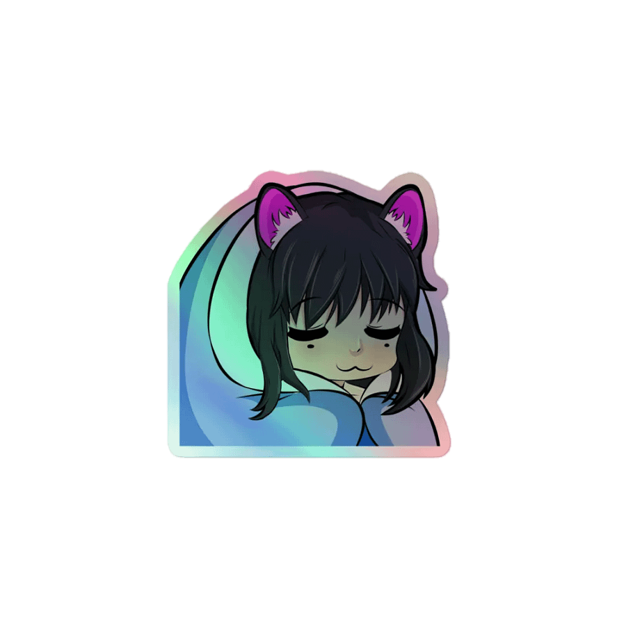 Gothic Panda Blankie holographic sticker product image (1)