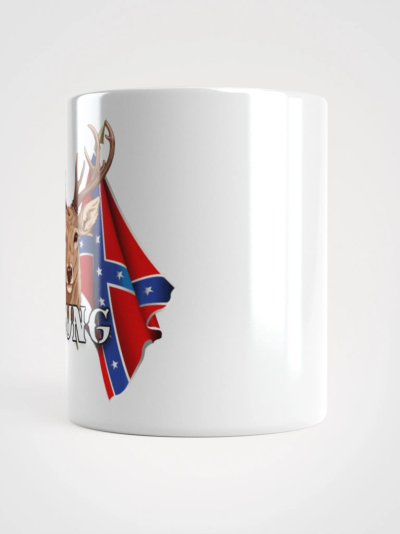 "Young" Rebel Redneck Deer - White Mug product image (3)