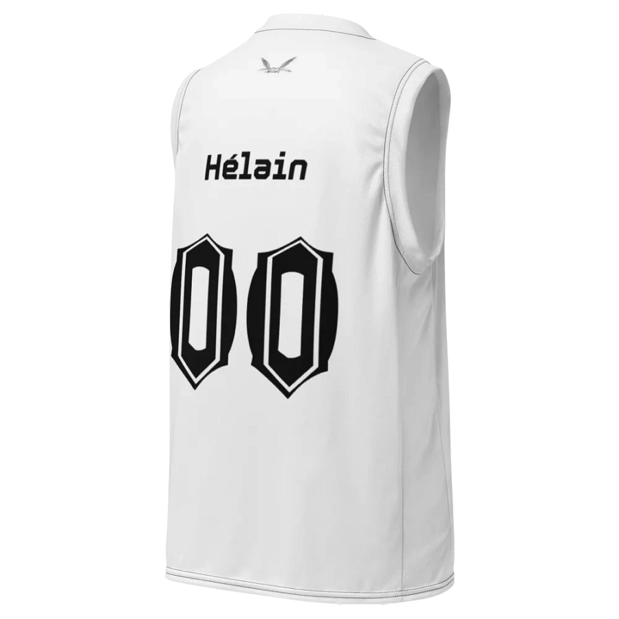Hélain - White - Recycled Unisex Basketball Jersey - Black HApex Gear Black Logo product image (9)