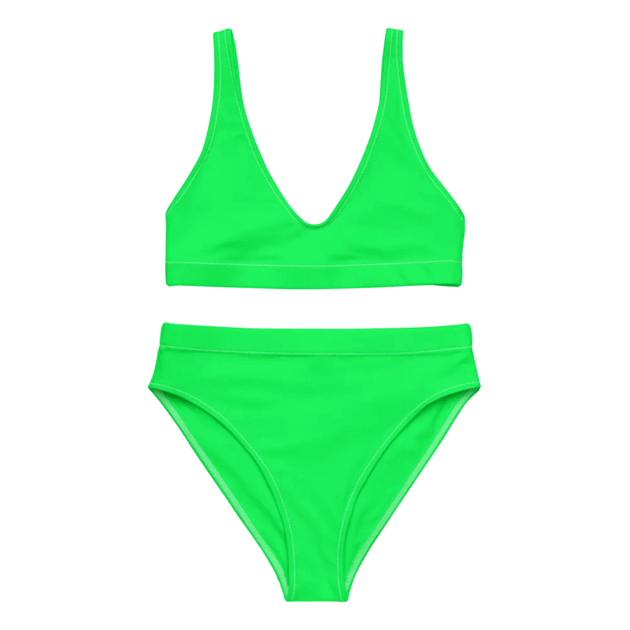 Neon Green High Waisted Bikini Set product image (7)