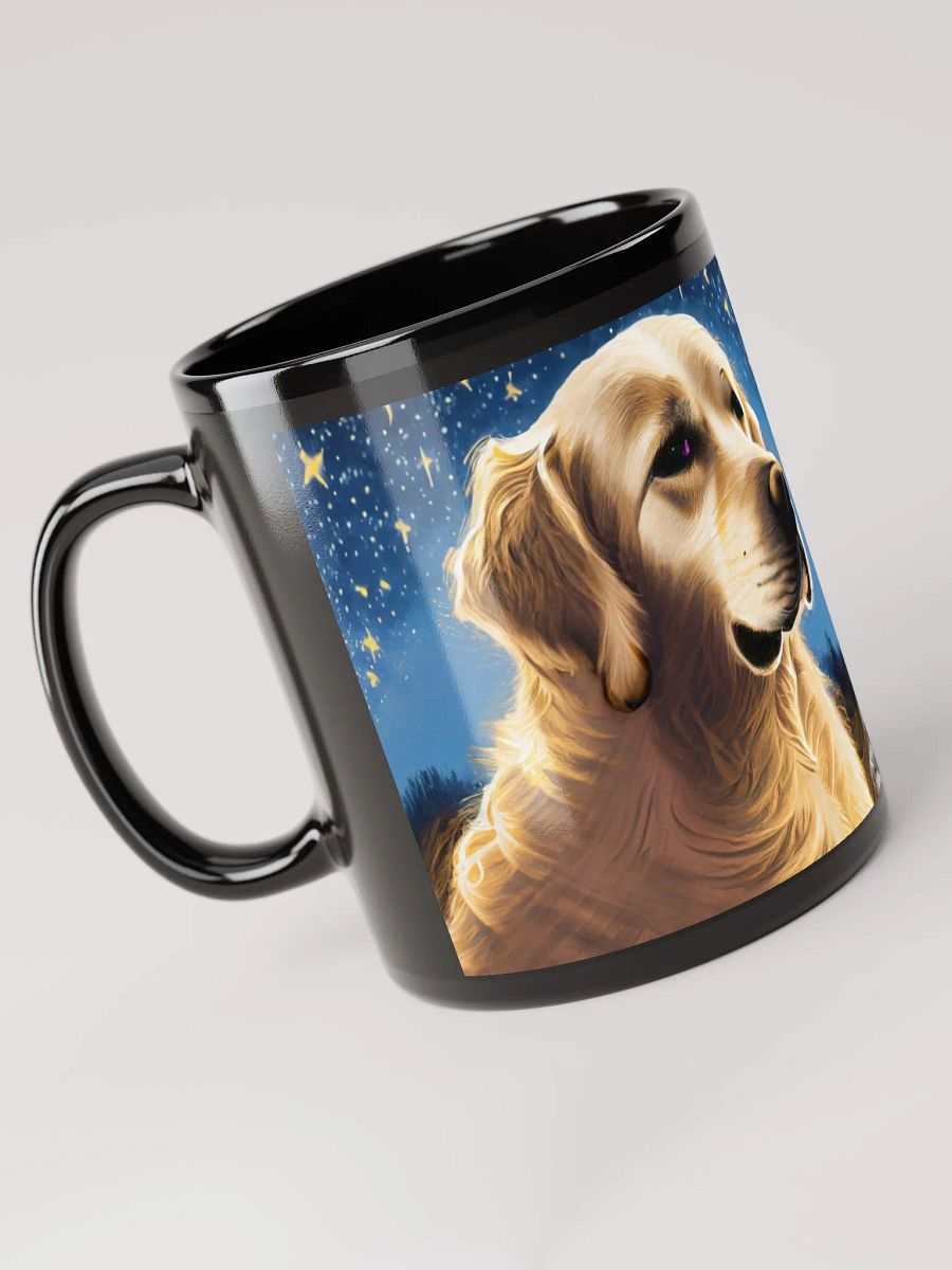 Loyal by the Fire: Black Glossy Mug for Golden Retriever Fans product image (5)