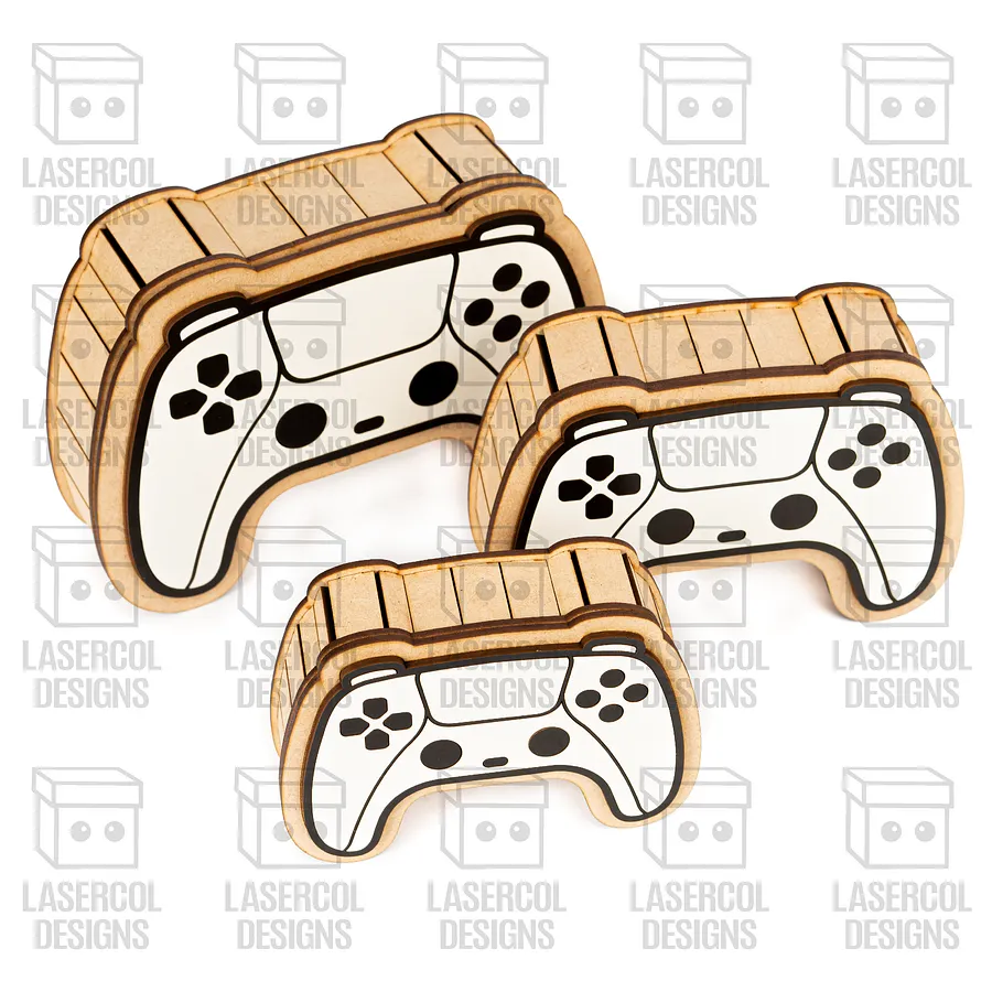 Controller Shaped Boxes Set 1 (3 Sizes) - Laser Cut Files product image (9)