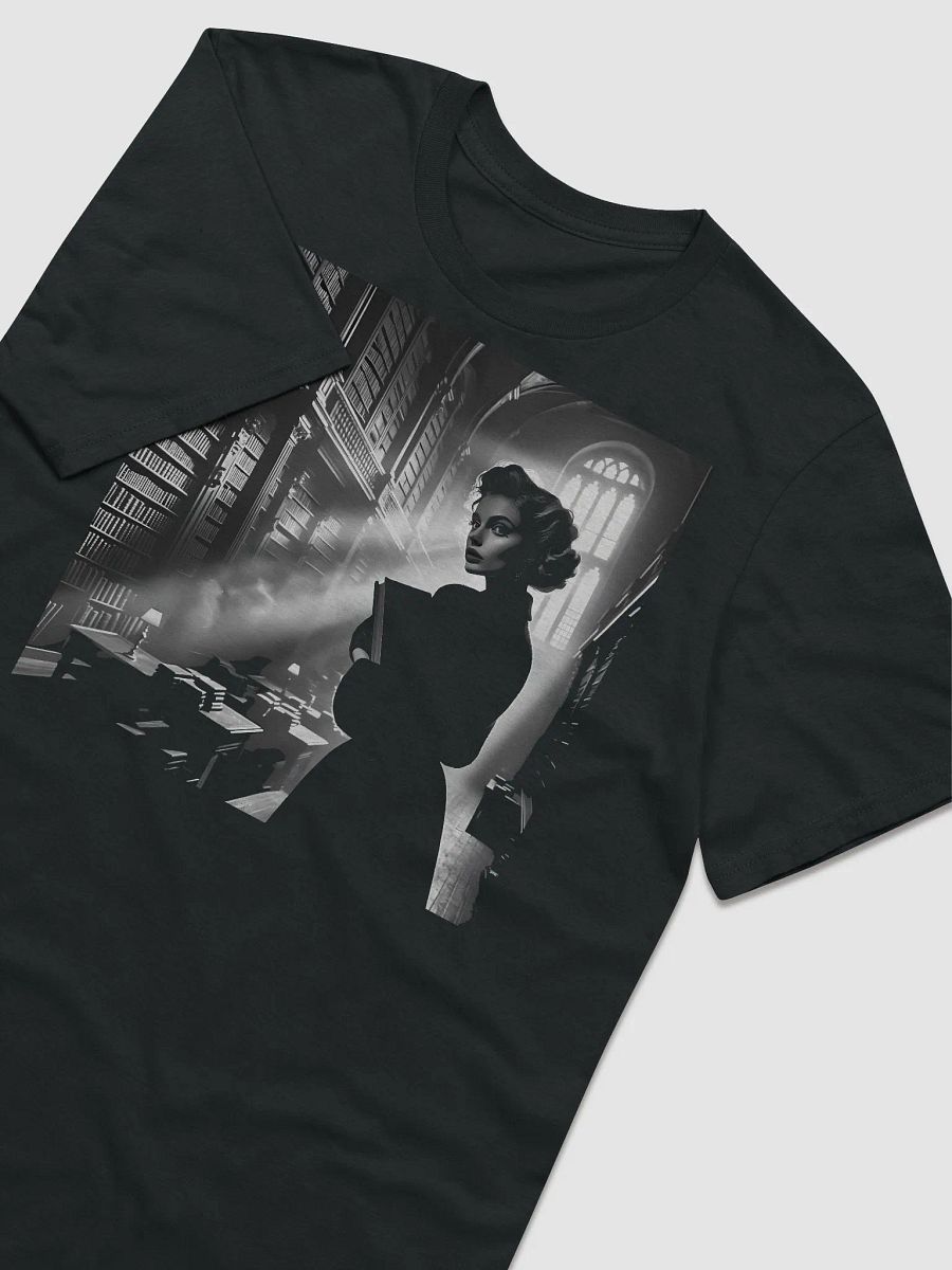 Noir Literary Enigma (Front Print Womens Tee) product image (3)