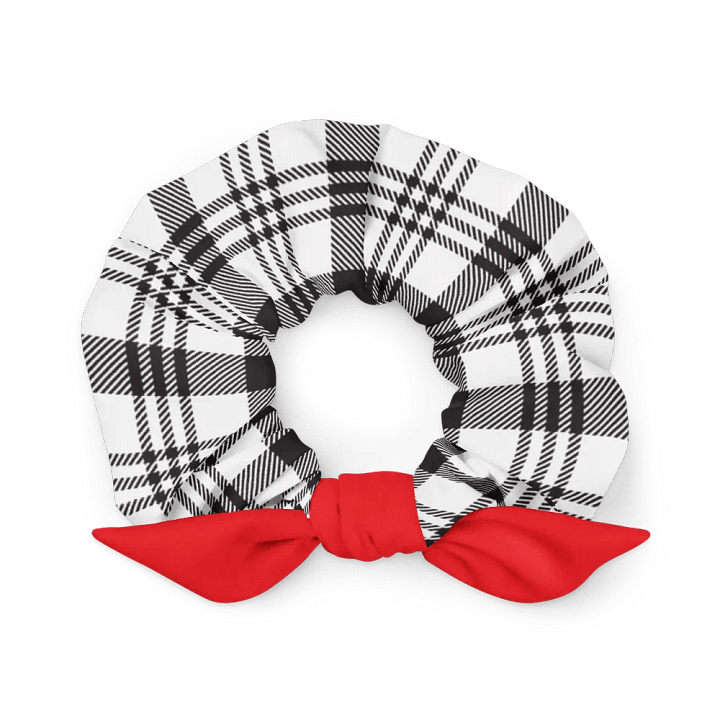 Black/White Plaid Scrunchie product image (2)