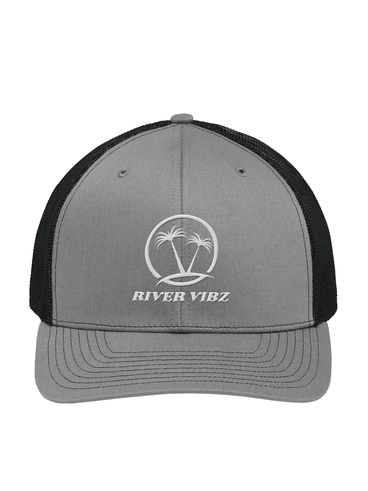 Palm Tree White River Vibz Trucker Hat product image (1)
