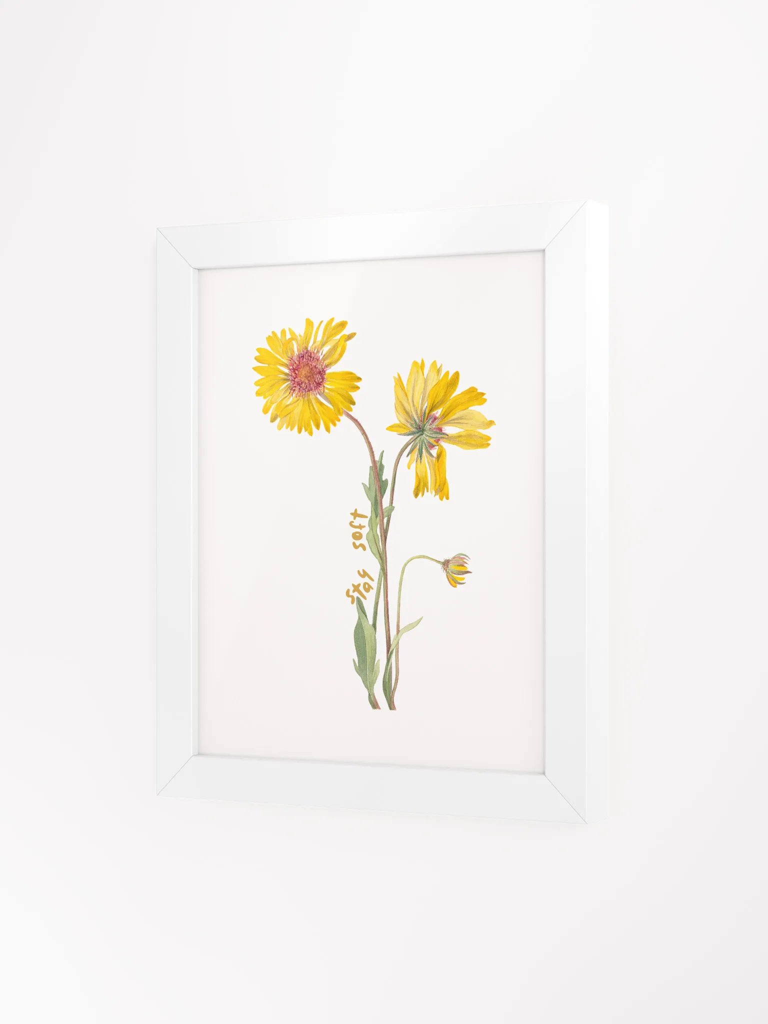 Stay Soft | Yellow Flower Botanical Wall Art product image (63)