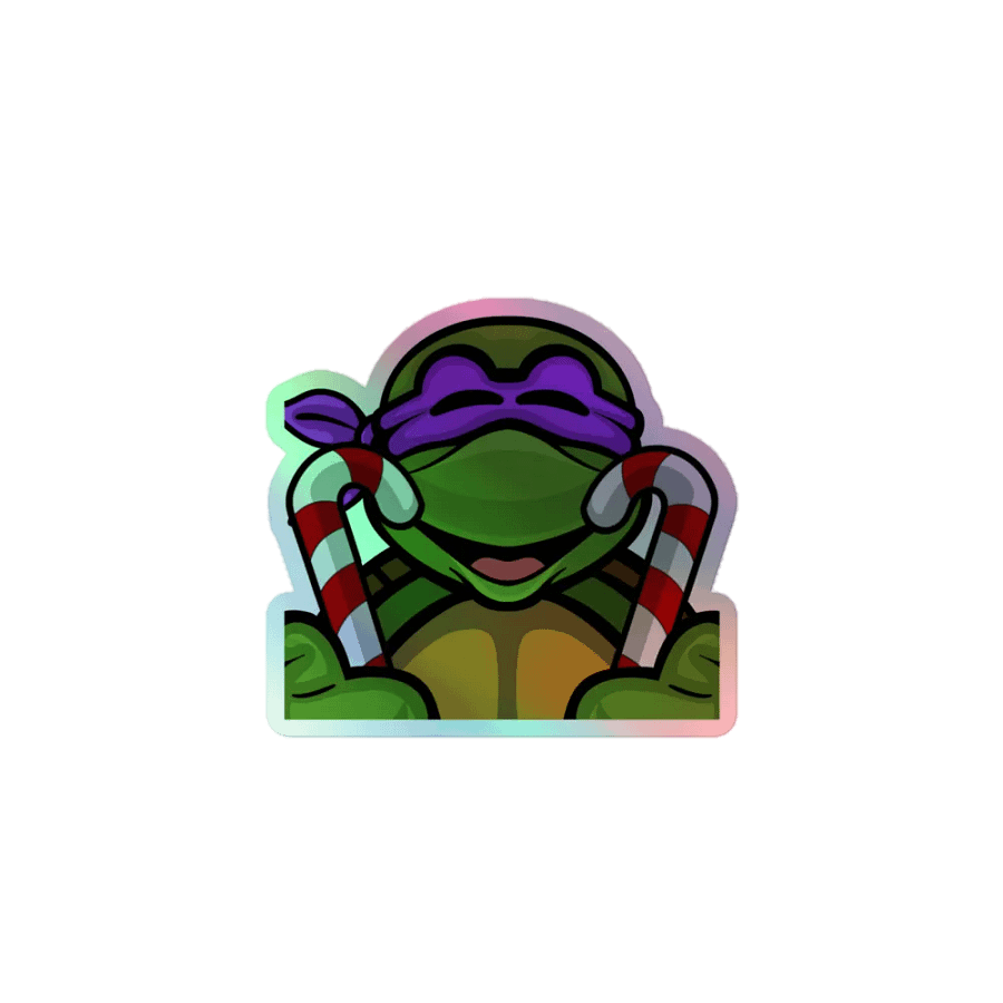 Candy Cane Donny Holographic Sticker product image (1)