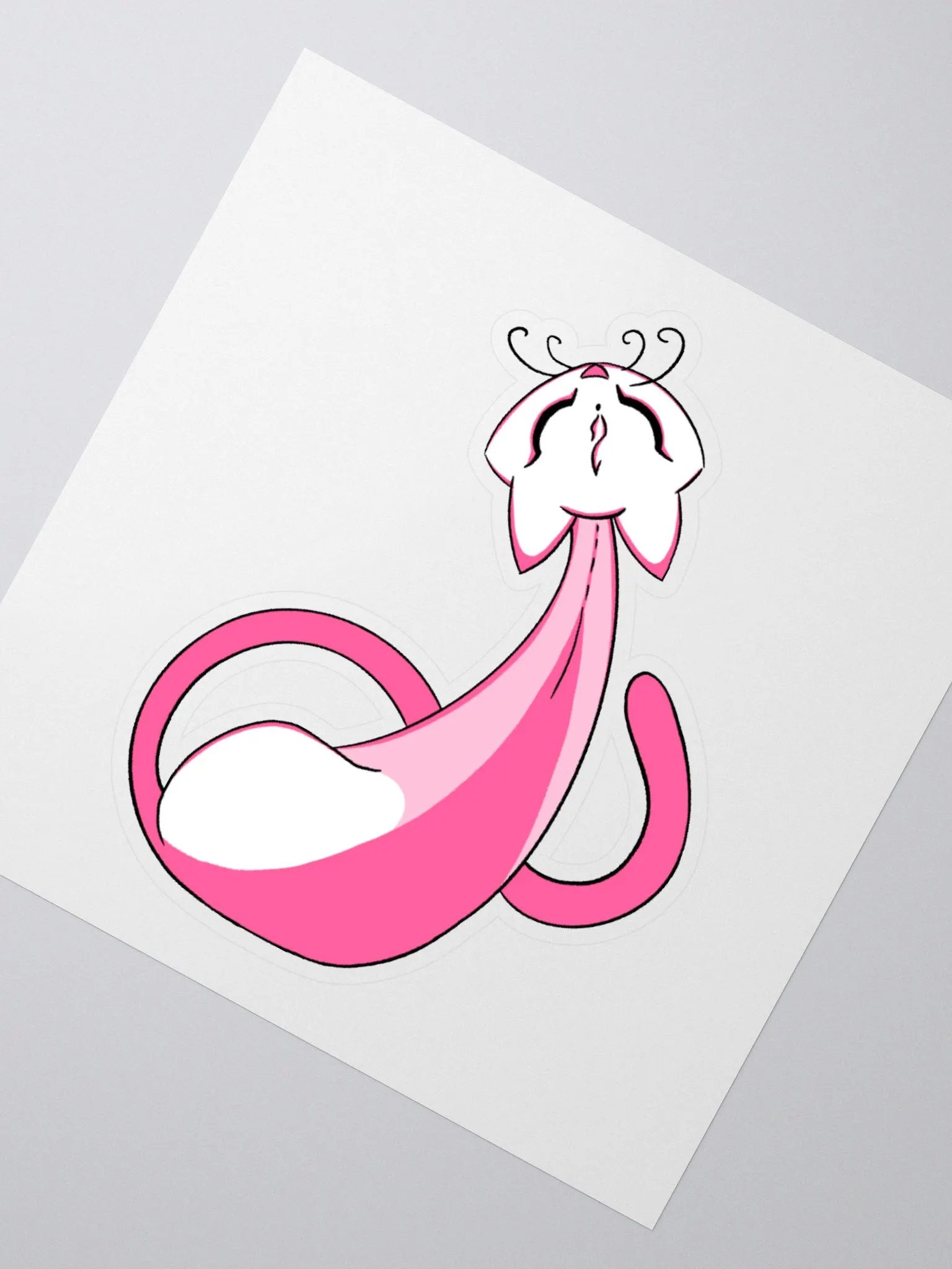 Calming Pink Cat Sticker product image (1)