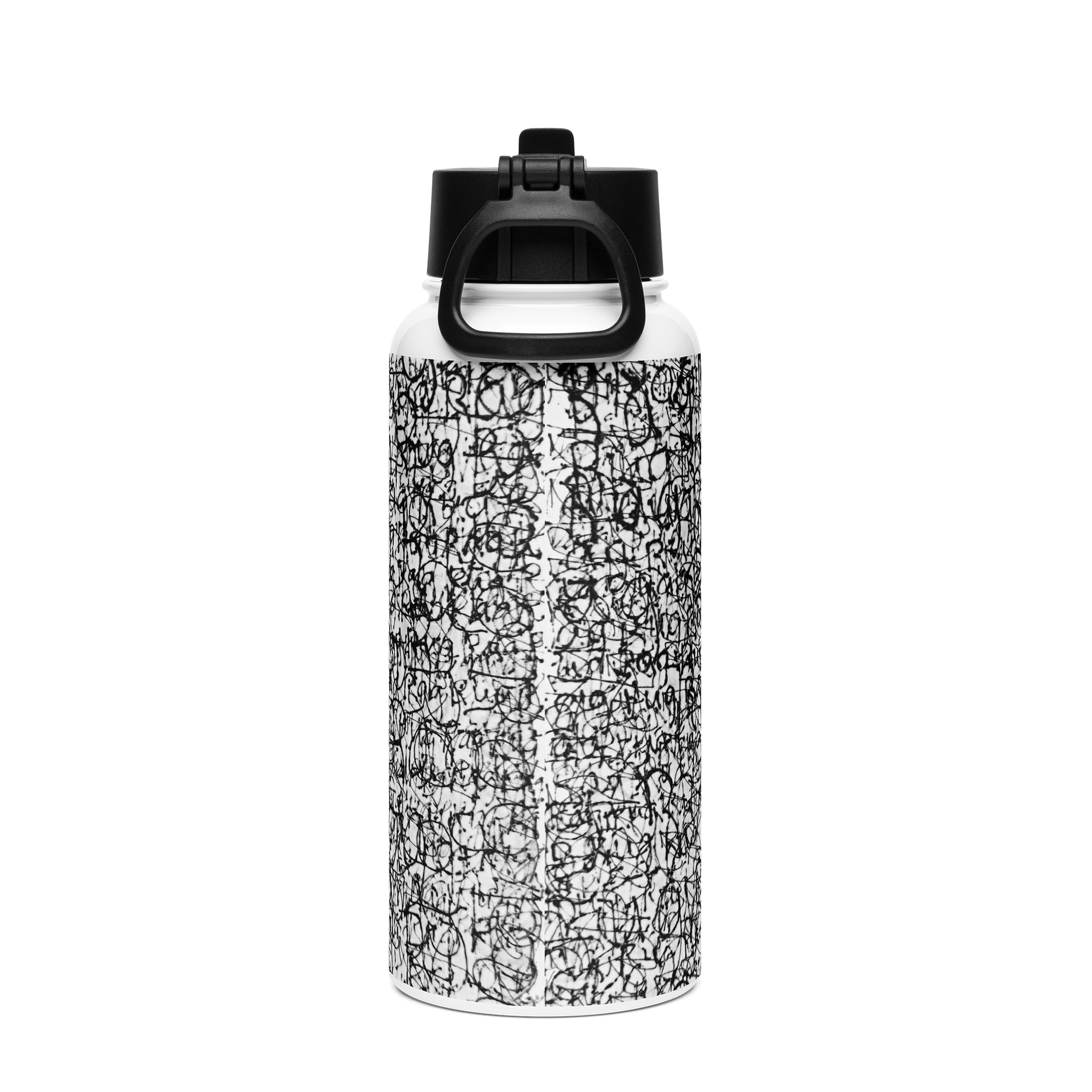 Rug Rag Stainless Steel Water Bottle with a Straw Lid in White product image (2)