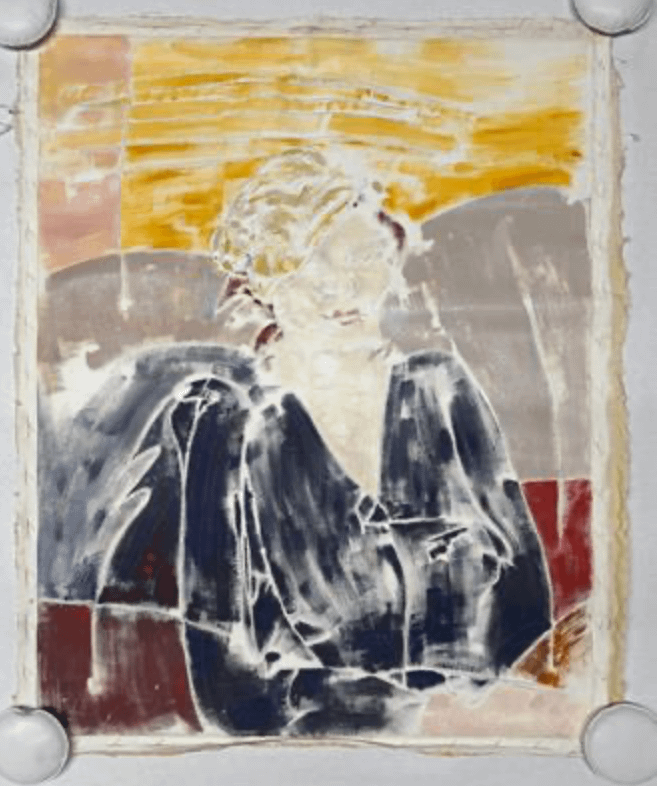 Woman Reading (1984) (26" x 34") Rolled Canvas Original product image (1)