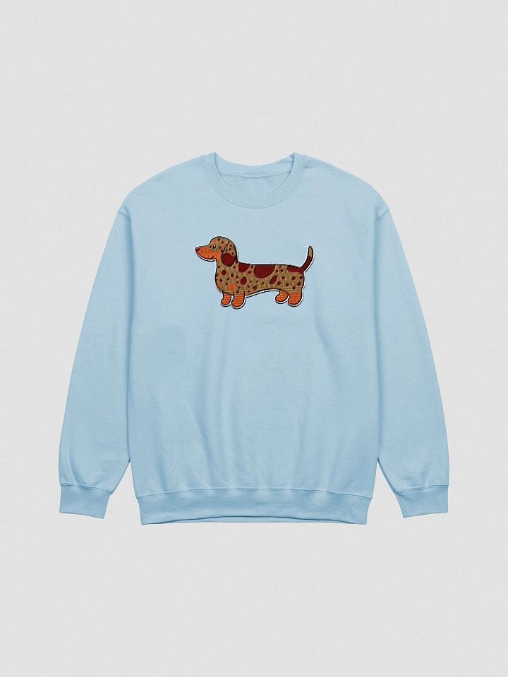 Cheerful Dachshund Cartoon Embroidered Crewneck product image (2)