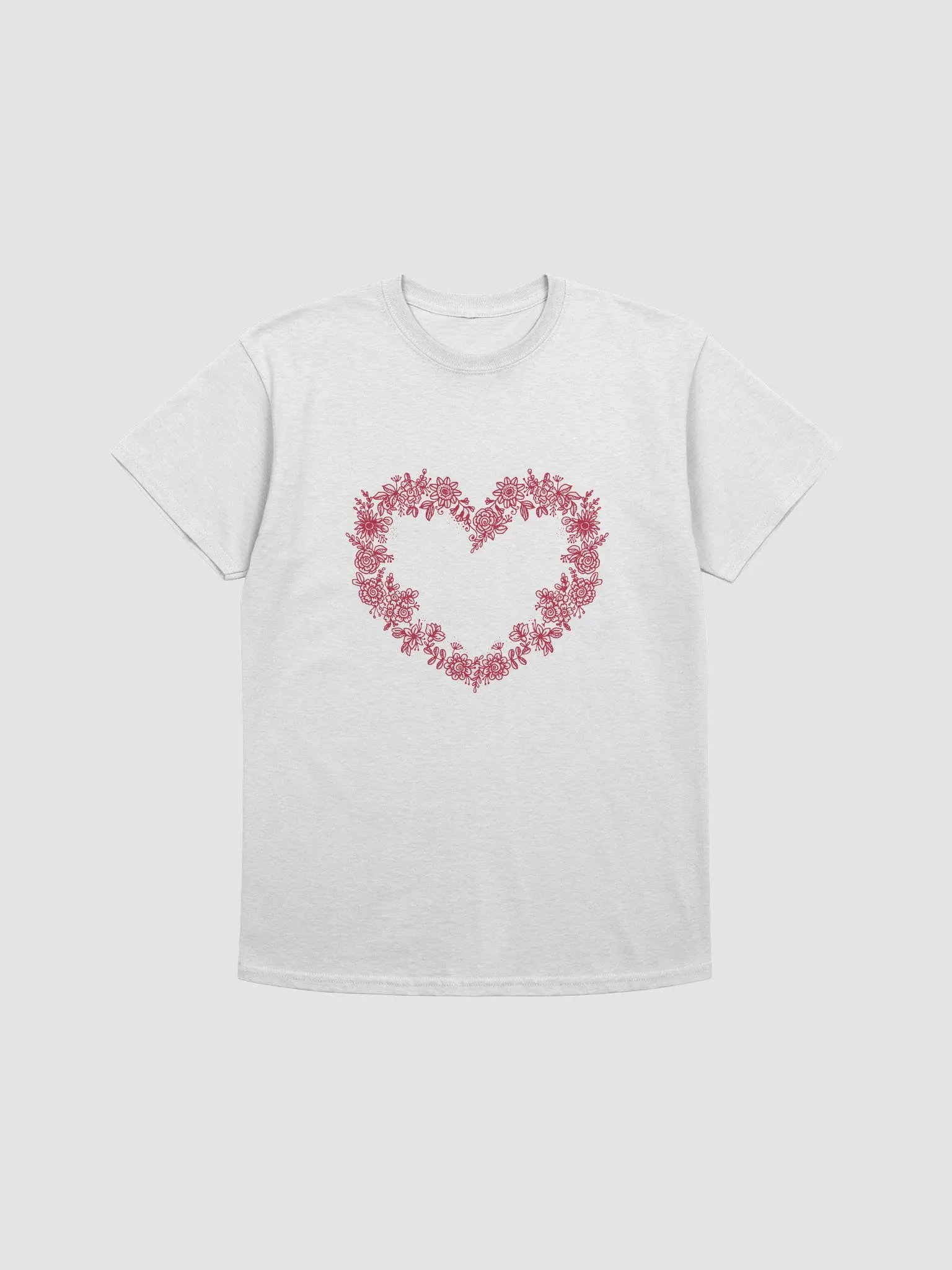 Red Floral Heart Women's T-Shirt product image (39)