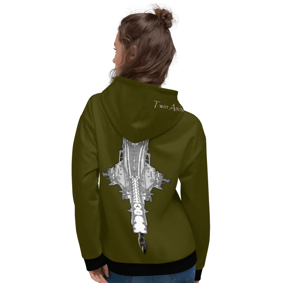 Green Foss double tug Sketch Hoodie product image (9)