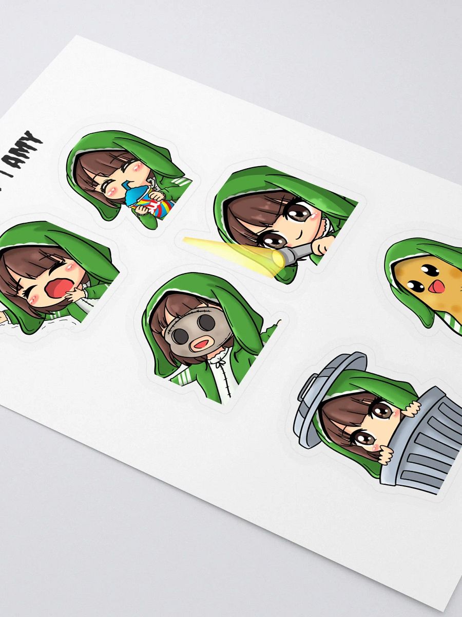 green bunny sticker sheet product image (3)