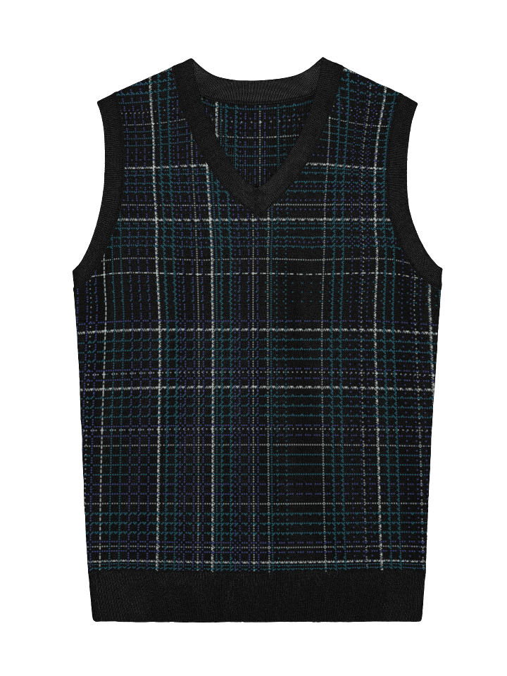 Black Plaid Vest product image (1)