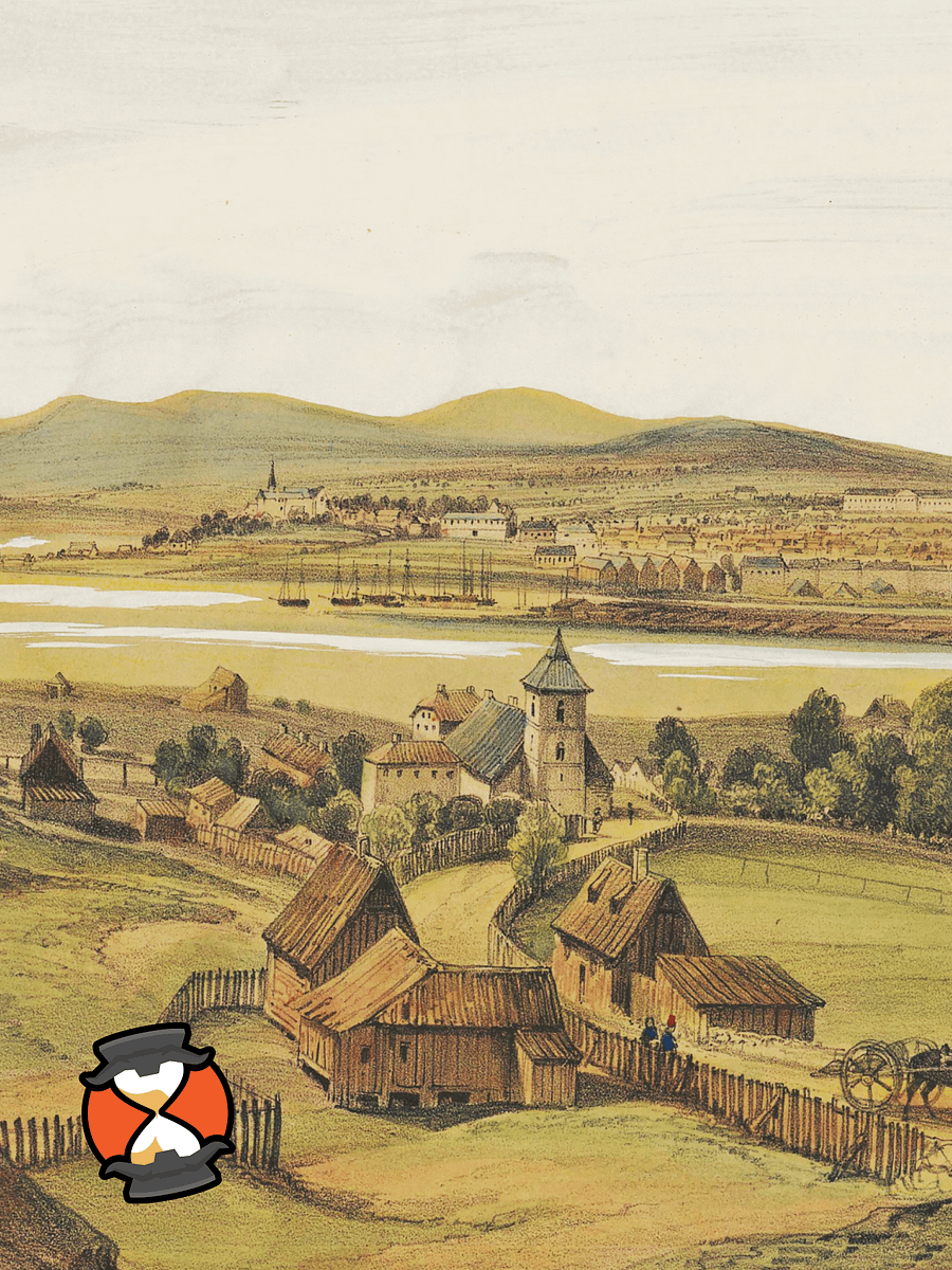 Christiania 1840 Canvas Print - Restored Historic City View product image (2)