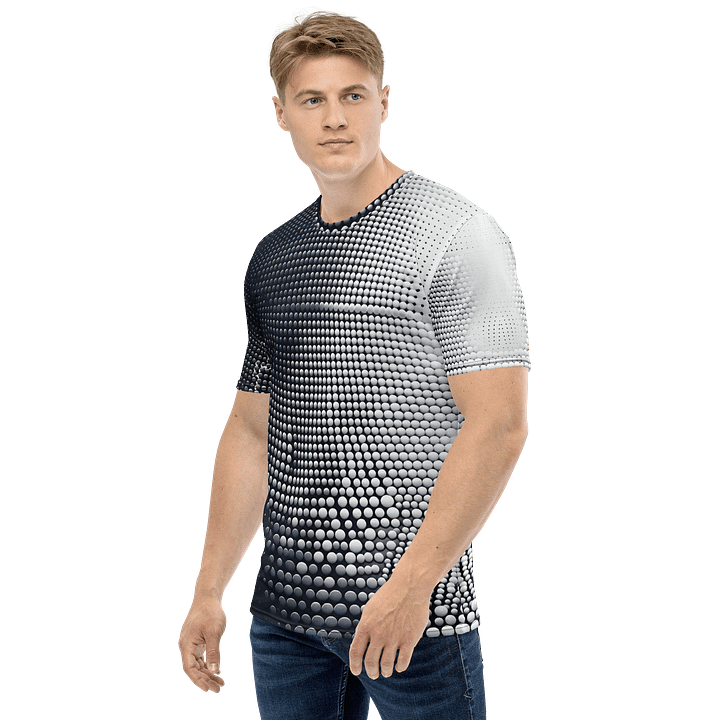 "SphereGrid" - 3D Dot Matrix All-Over Print Tee product image (1)