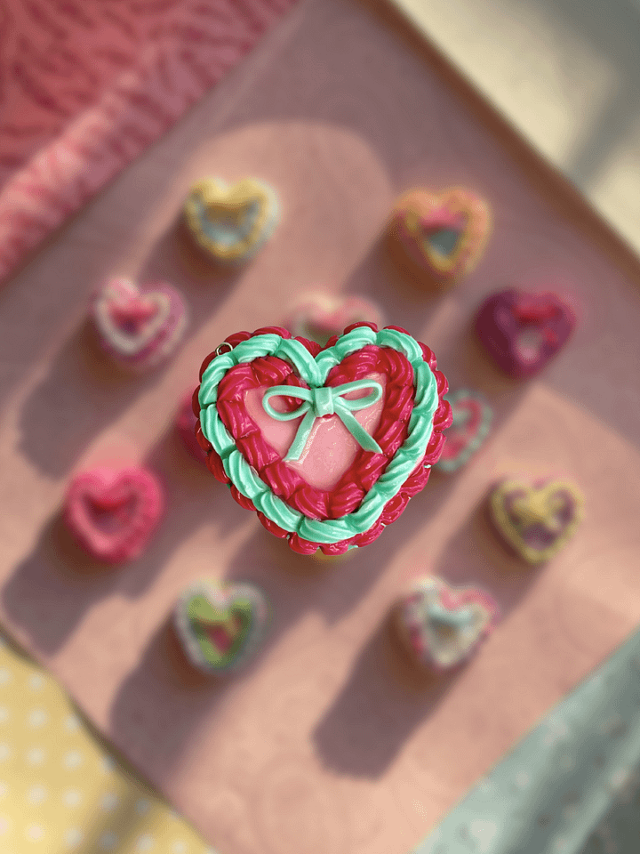 Sugar Rush - Coquette Heart Cake Keychain product image (1)
