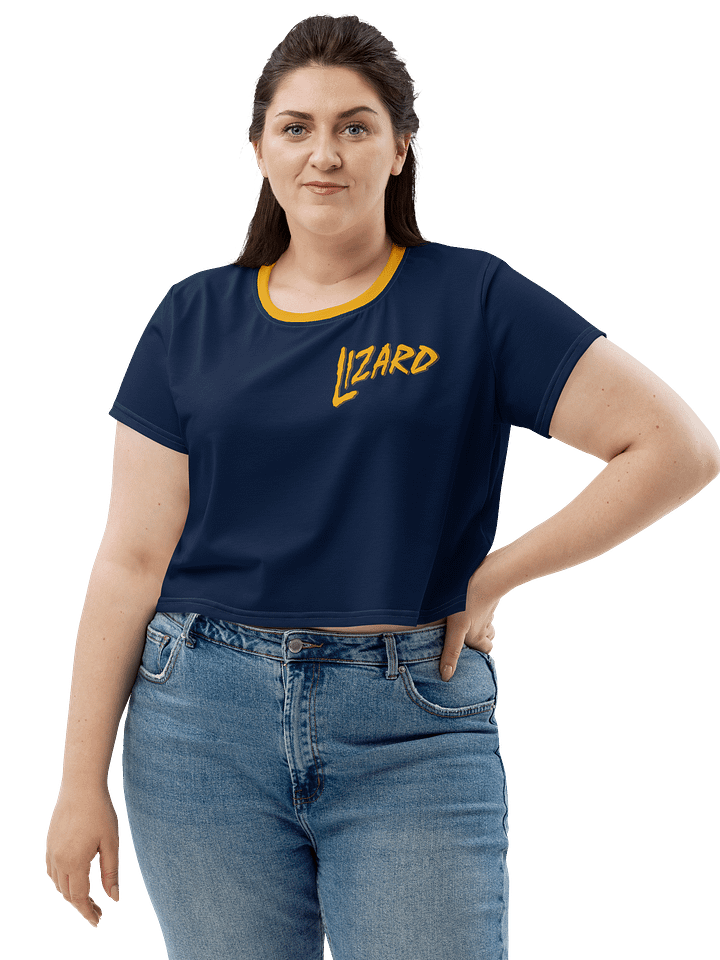 (2 sided) Lizard crop tee product image (1)