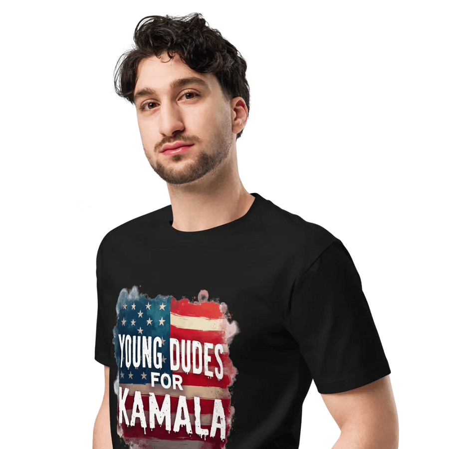 Young Dudes For Kamala Patriotic Kamala Supporters Tee product image (4)