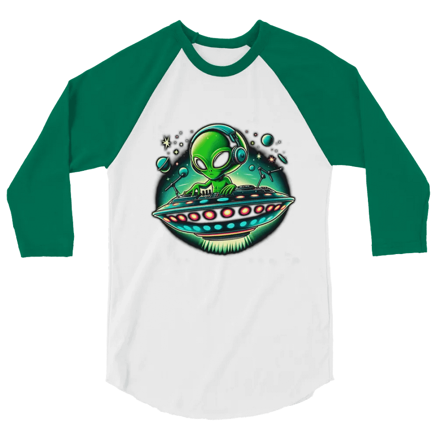 Alien DJ Baseball Style Tee - Light Torso Colors product image (58)