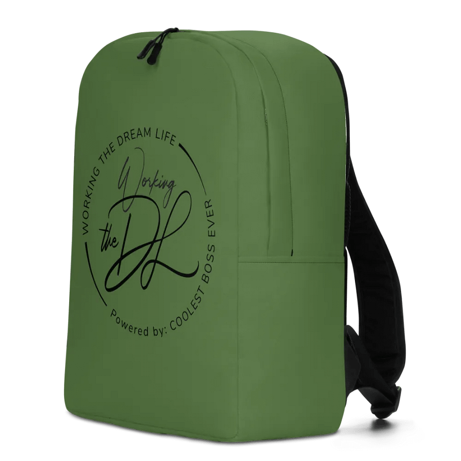 Work the Dream Life – Green Minimalist All-Over Print Backpack for Work, Travel & Everyday Use product image (2)