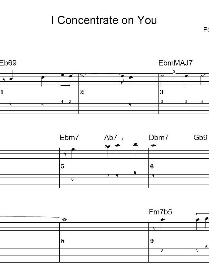 I Concentrate on You - Guitar sheet music product image (1)