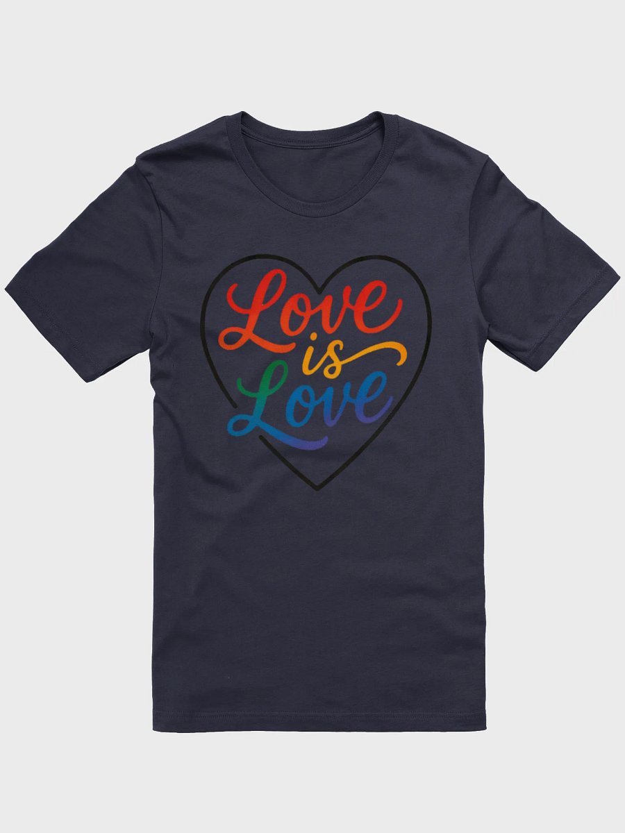 Love is Love Pride T-Shirt | LGBTQ+ Rainbow Heart Design | Equality Tee product image (2)