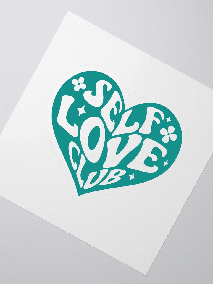 Teal Love Heart Kiss Cut Stickers product image (2)
