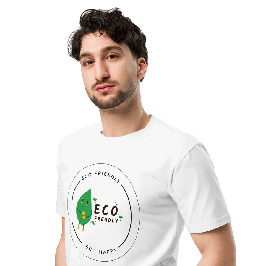 Eco-Happy Leaf Badge Unisex T-Shirt product image (7)