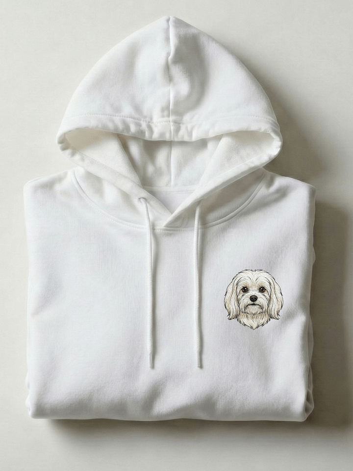 Embroidered Maltese Face Unisex Hoodie product image (1)