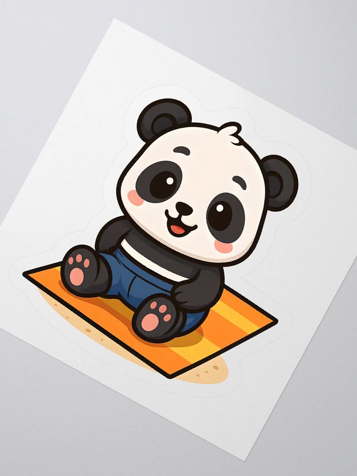 Cute Sticker of Panda on Beach Towel product image (2)