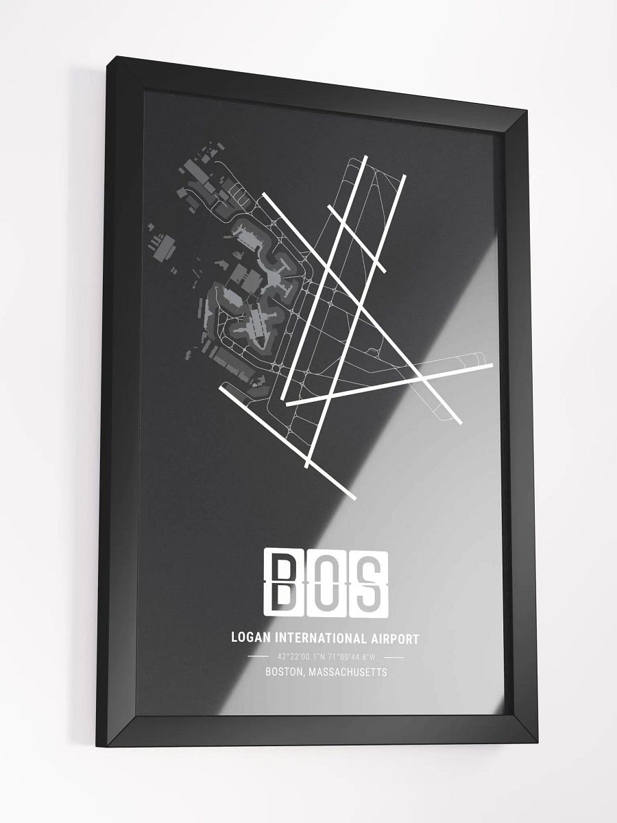 Framed Airport BOS Premium Map On Matt Paper product image (3)