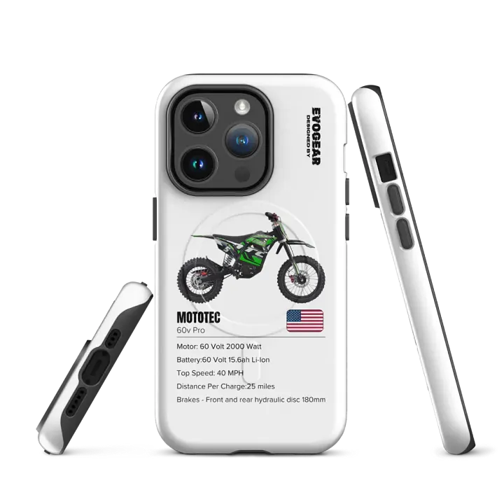 White Mototec 60V Pro iPhone MagSafe Case 2.0 product image (2)